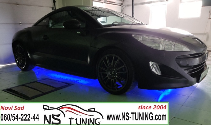 osvetljenje ispod auta ugradnja novi sad ns tuning plava zelena crvena ljubicasta boja led neonke